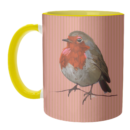 A Christmas Red Robin - unique mug by Beverley Rae