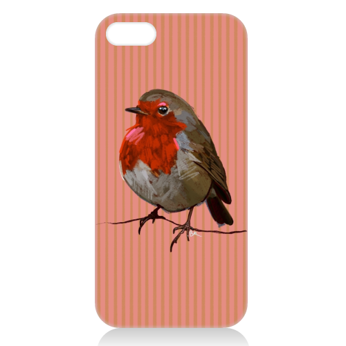 A Christmas Red Robin - unique phone case by Beverley Rae