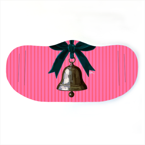 A Christmas Silver Bell - face cover mask by Beverley Rae