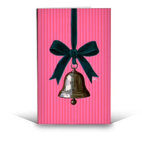 A Christmas Silver Bell - funny greeting card by Beverley Rae