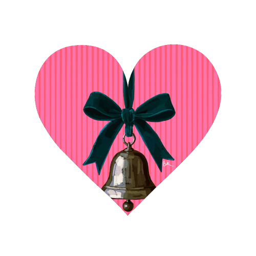 A Christmas Silver Bell - Magnet by Beverley Rae