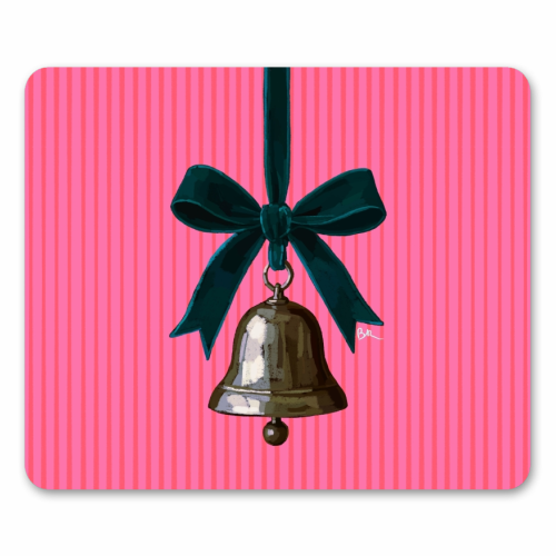 A Christmas Silver Bell - mouse mat by Beverley Rae
