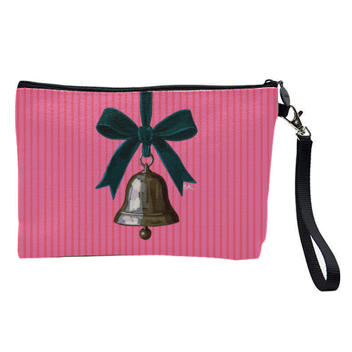 A Christmas Silver Bell - pretty makeup bag by Beverley Rae