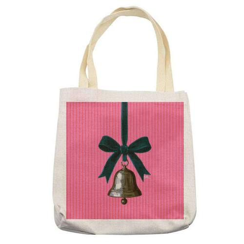 A Christmas Silver Bell - printed canvas tote bag by Beverley Rae