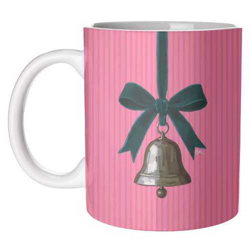 A Christmas Silver Bell - unique mug by Beverley Rae