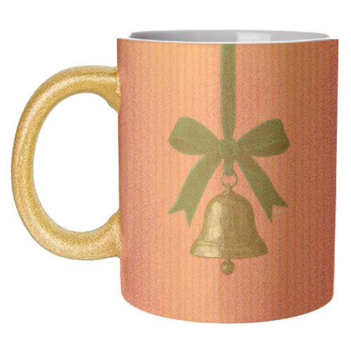 A Christmas Silver Bell - unique mug by Beverley Rae