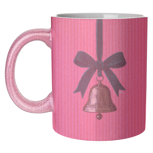 A Christmas Silver Bell - unique mug by Beverley Rae