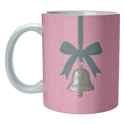 A Christmas Silver Bell - unique mug by Beverley Rae