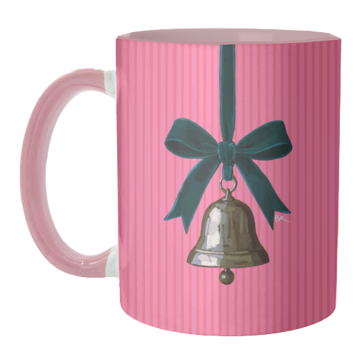 A Christmas Silver Bell - unique mug by Beverley Rae