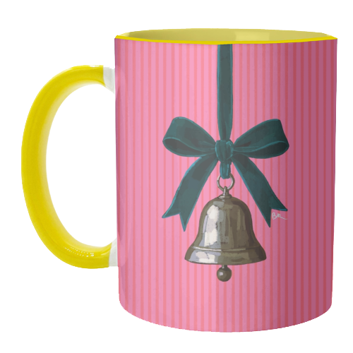 A Christmas Silver Bell - unique mug by Beverley Rae
