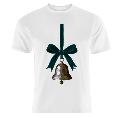 A Christmas Silver Bell - unique t shirt by Beverley Rae
