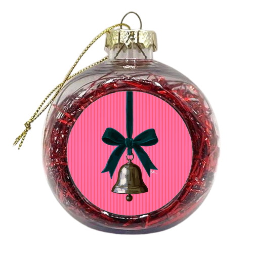 A Christmas Silver Bell - xmas bauble by Beverley Rae