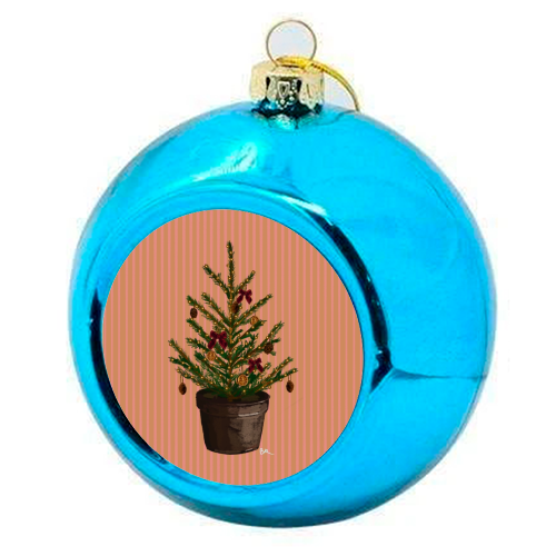A Christmas Tree - colourful christmas bauble by Beverley Rae