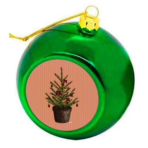 A Christmas Tree - colourful christmas bauble by Beverley Rae