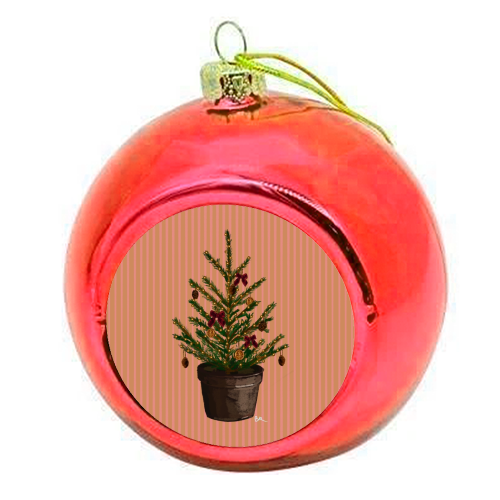 A Christmas Tree - colourful christmas bauble by Beverley Rae