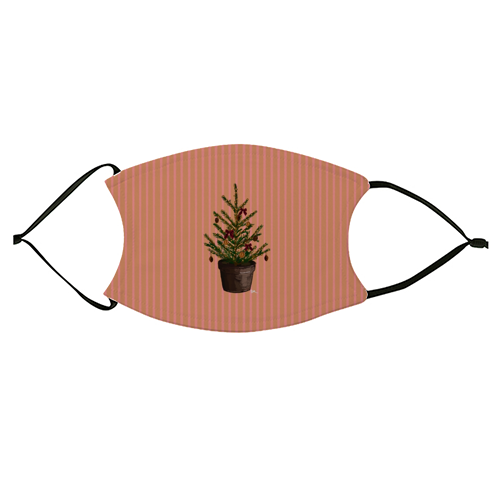 A Christmas Tree - face cover mask by Beverley Rae