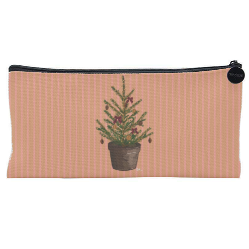 A Christmas Tree - flat pencil case by Beverley Rae