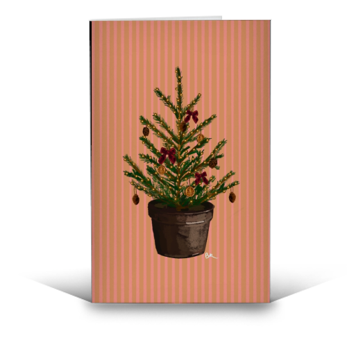 A Christmas Tree - funny greeting card by Beverley Rae