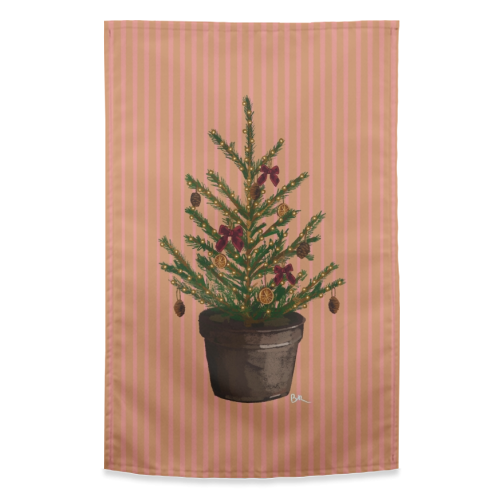 A Christmas Tree - funny tea towel by Beverley Rae