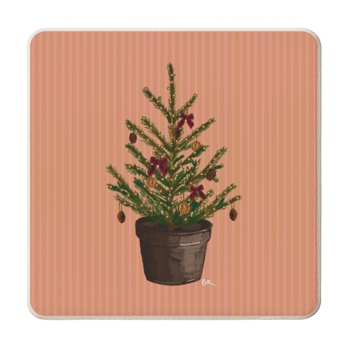 A Christmas Tree - personalised beer coaster by Beverley Rae