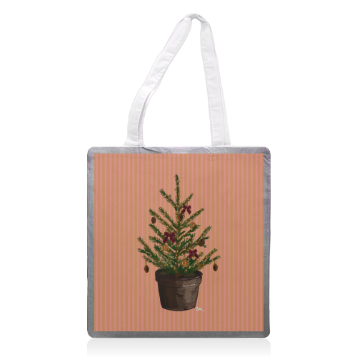 A Christmas Tree - printed canvas tote bag by Beverley Rae