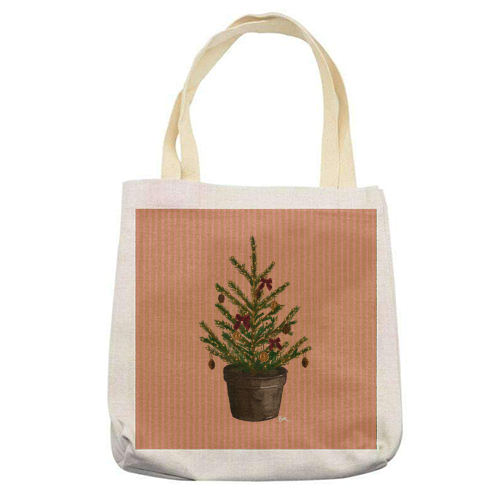 A Christmas Tree - printed canvas tote bag by Beverley Rae