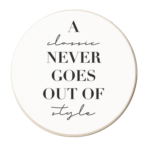 A Classic Never Goes Out of Style - personalised beer coaster by Toni Scott