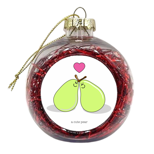A cute pear - xmas bauble by Adam Regester