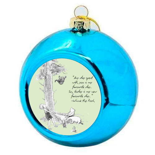 A day spent with you - colourful christmas bauble by Ms Doodle