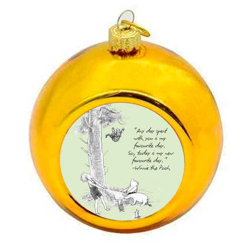 A day spent with you - colourful christmas bauble by Ms Doodle