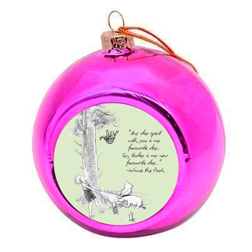 A day spent with you - colourful christmas bauble by Ms Doodle