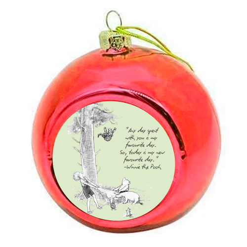 A day spent with you - colourful christmas bauble by Ms Doodle