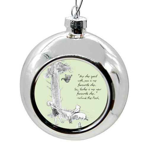 A day spent with you - colourful christmas bauble by Ms Doodle