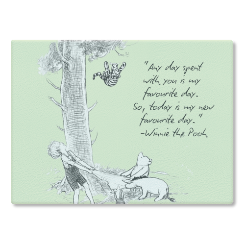 A day spent with you - glass chopping board by Ms Doodle