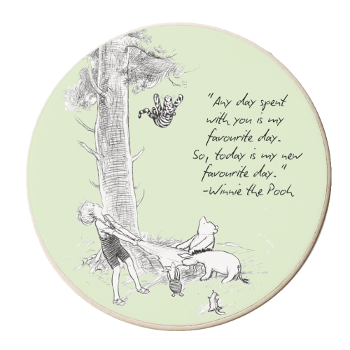 A day spent with you - personalised beer coaster by Ms Doodle