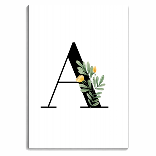 A Floral Letter Initial - personalised A4, A5, A6 notebook by Toni Scott