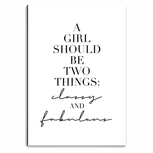 A Girl Should be Two Things Classy and Fabulous - personalised A4, A5, A6 notebook by Toni Scott