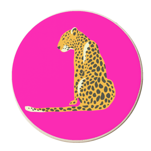 A Leopard Sits - personalised beer coaster by Wallace Elizabeth