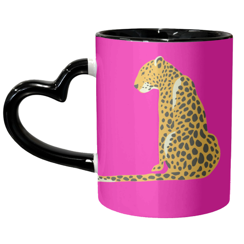 A Leopard Sits - unique mug by Wallace Elizabeth
