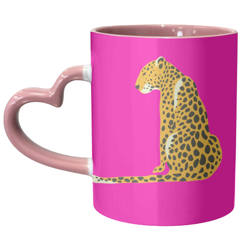 A Leopard Sits - unique mug by Wallace Elizabeth