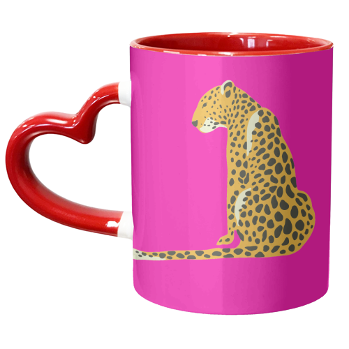 A Leopard Sits - unique mug by Wallace Elizabeth