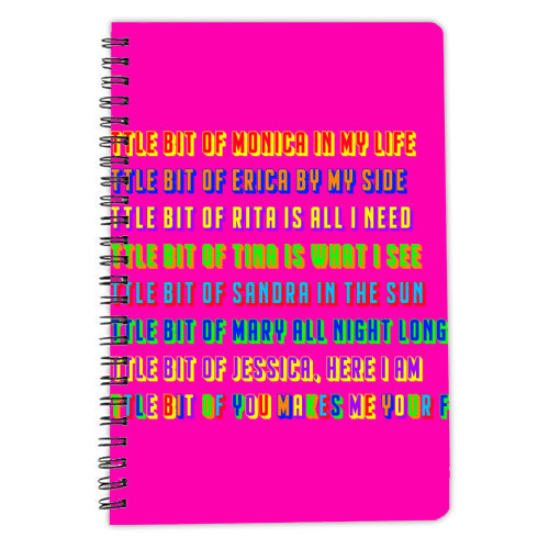 A Little Bit Of You - personalised A4, A5, A6 notebook by Wallace Elizabeth