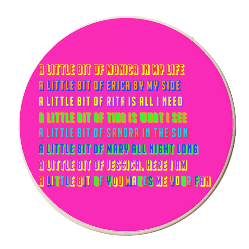 A Little Bit Of You - personalised beer coaster by Wallace Elizabeth