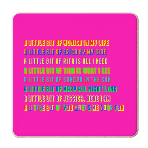 A Little Bit Of You - personalised beer coaster by Wallace Elizabeth