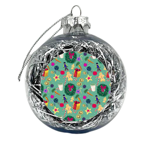 A Merry Christmas - xmas bauble by minniemorris art