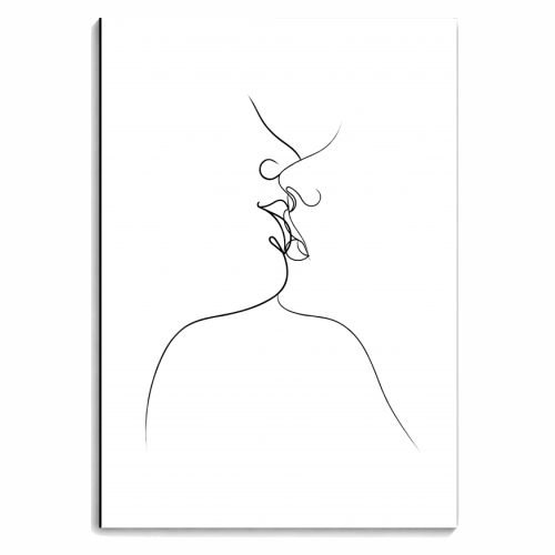 A Moment On The Lips Line Drawing - personalised A4, A5, A6 notebook by Adam Regester