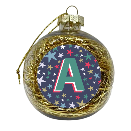 A on stars - xmas bauble by The Boy and the Bear