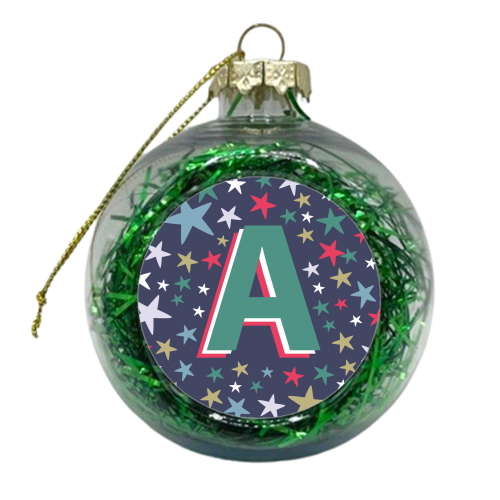 A on stars - xmas bauble by The Boy and the Bear