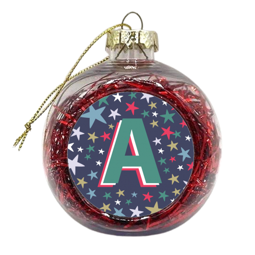 A on stars - xmas bauble by The Boy and the Bear