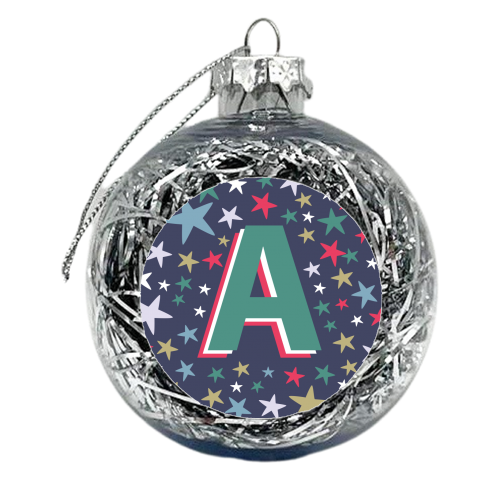 A on stars - xmas bauble by The Boy and the Bear